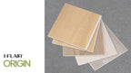 ORIGIN - Set de 4 muestras de pavimento SPC multicapa, 20 × 18 cm, 6,5 mm, Roble Claro, Taupe, Dovegrey y Whitewash