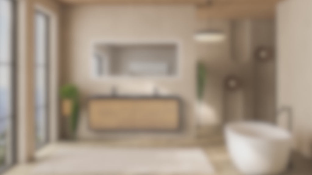 Fidia - Conjunto de baño suspendido doble - Disponible en 150 y 190 cm