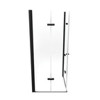 EMMA - Cabina doccia con vetro trasparente 6 mm - Porte articolate e profili neri