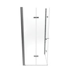 EMMA - Cabina doccia con vetro trasparente 6 mm - Porte battenti e profili in acciaio inox