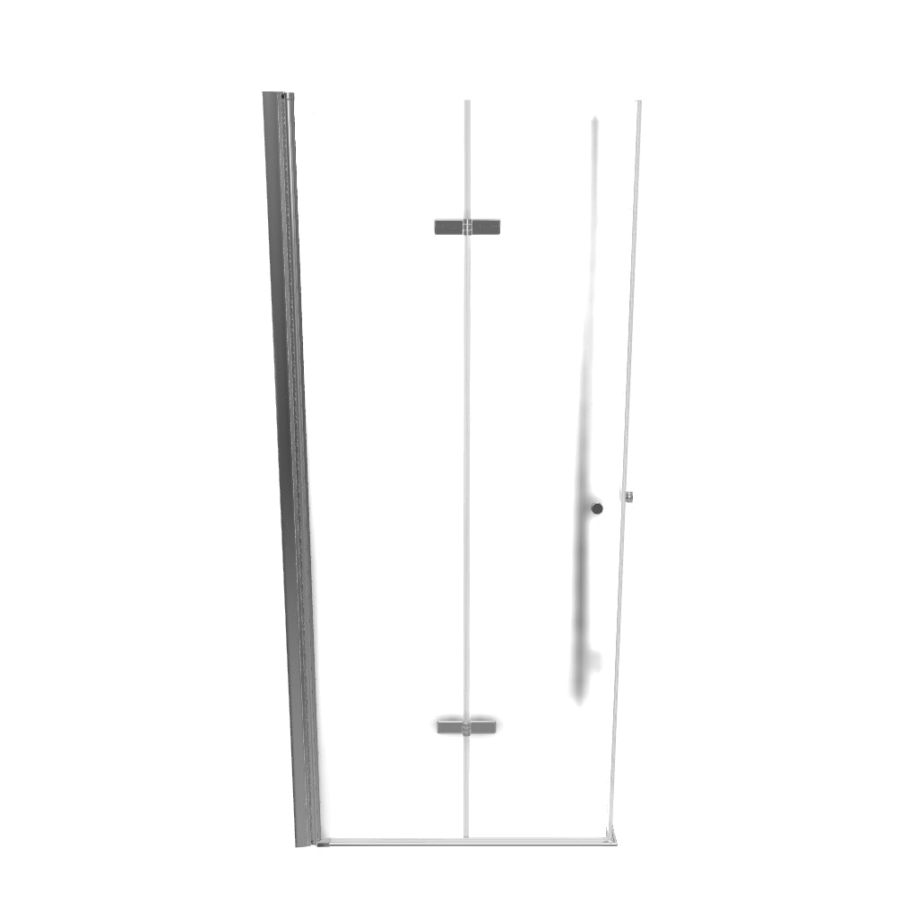 EMMA - Cabine de Duche com vidro fosco 6mm - Portas articuladas e perfis em inox