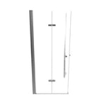 EMMA - Cabine de Duche com vidro fosco 6mm - Portas articuladas e perfis em inox