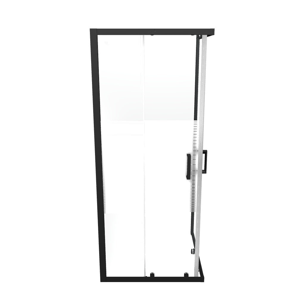 DIANA - Cabine de duche de entrada de canto com portas de correr em vidro meio fosco