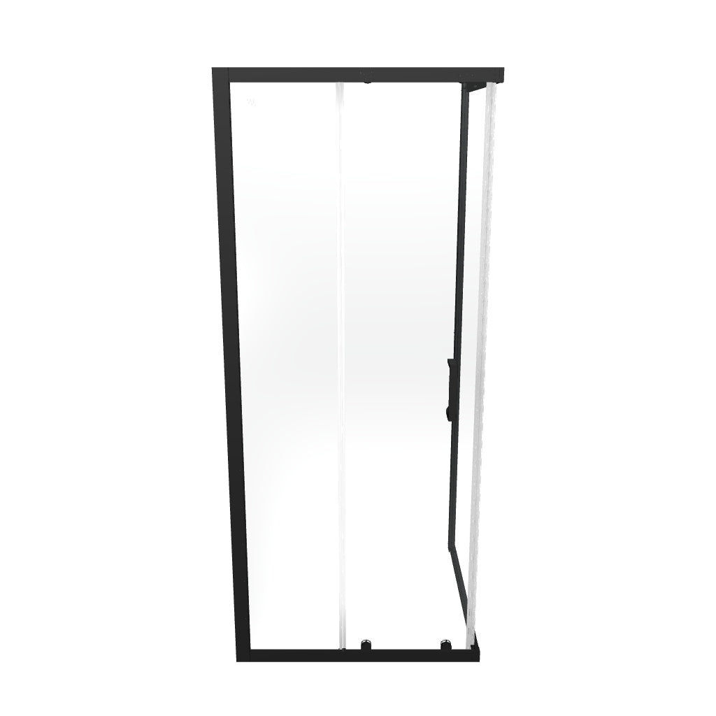 DORA - Cabine de duche com portas de correr em vidro temperado e com perfis em preto
