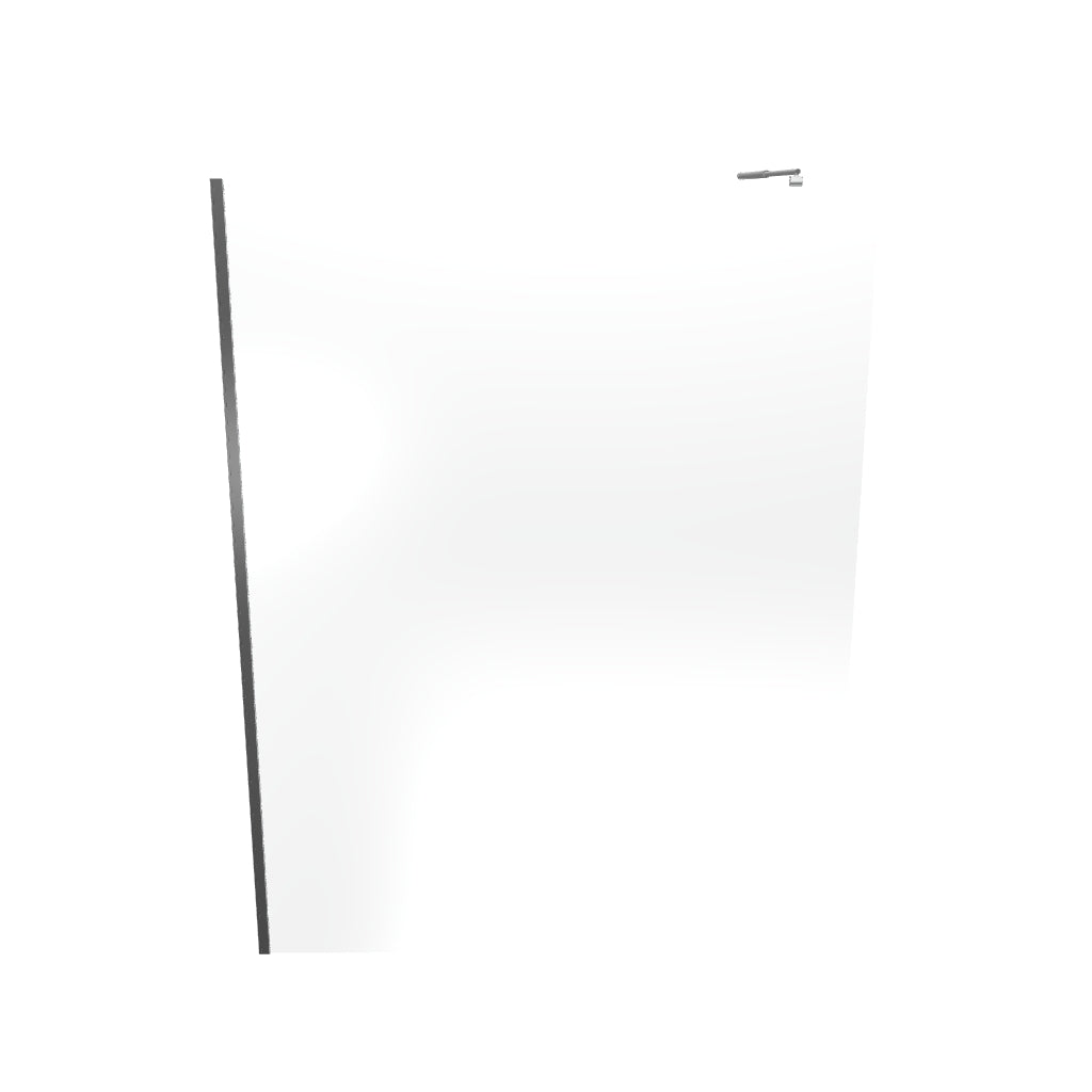 FIONA - Panel de Ducha Walk-In en Vidrio Transparente 10 mm con Perfil y Barra Estabilizadora Cromado