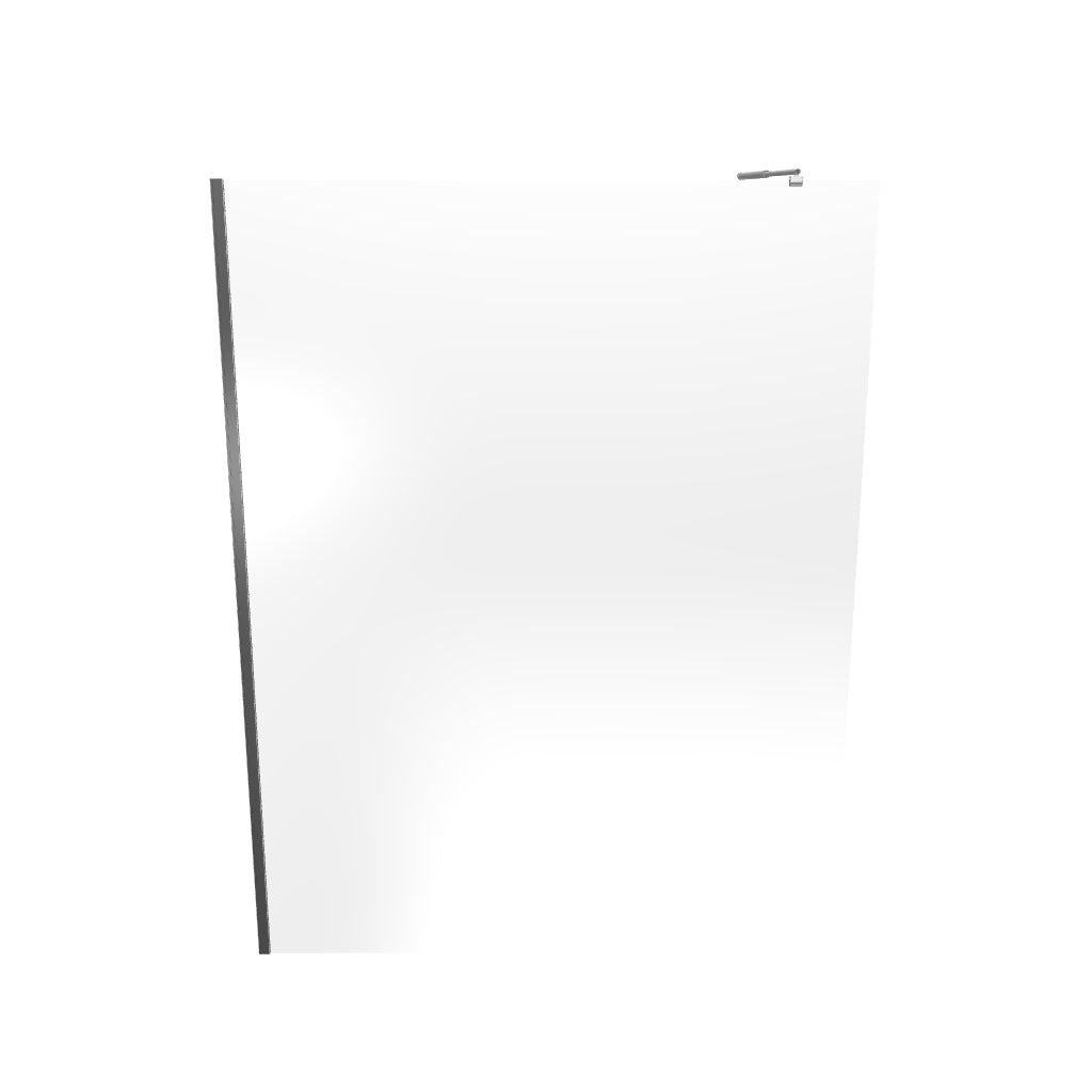 FIONA - Panel de ducha Walk-In en Vidrio Oscurecido 10 mm con perfil y Barra Estabilizadora Cromado