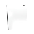 FIONA - Panel de ducha walk-in de vidrio transparente de 10 mm con perfil y barra estabilizadora negros