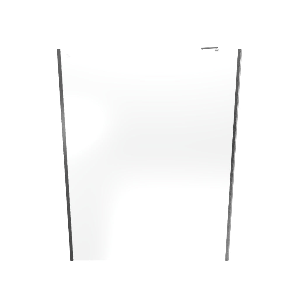 FIONA - Painel de duche walk-In com painel lateral giratório 40 cm em vidro transparente 10mm com perfil e barra estabilizadora cromado