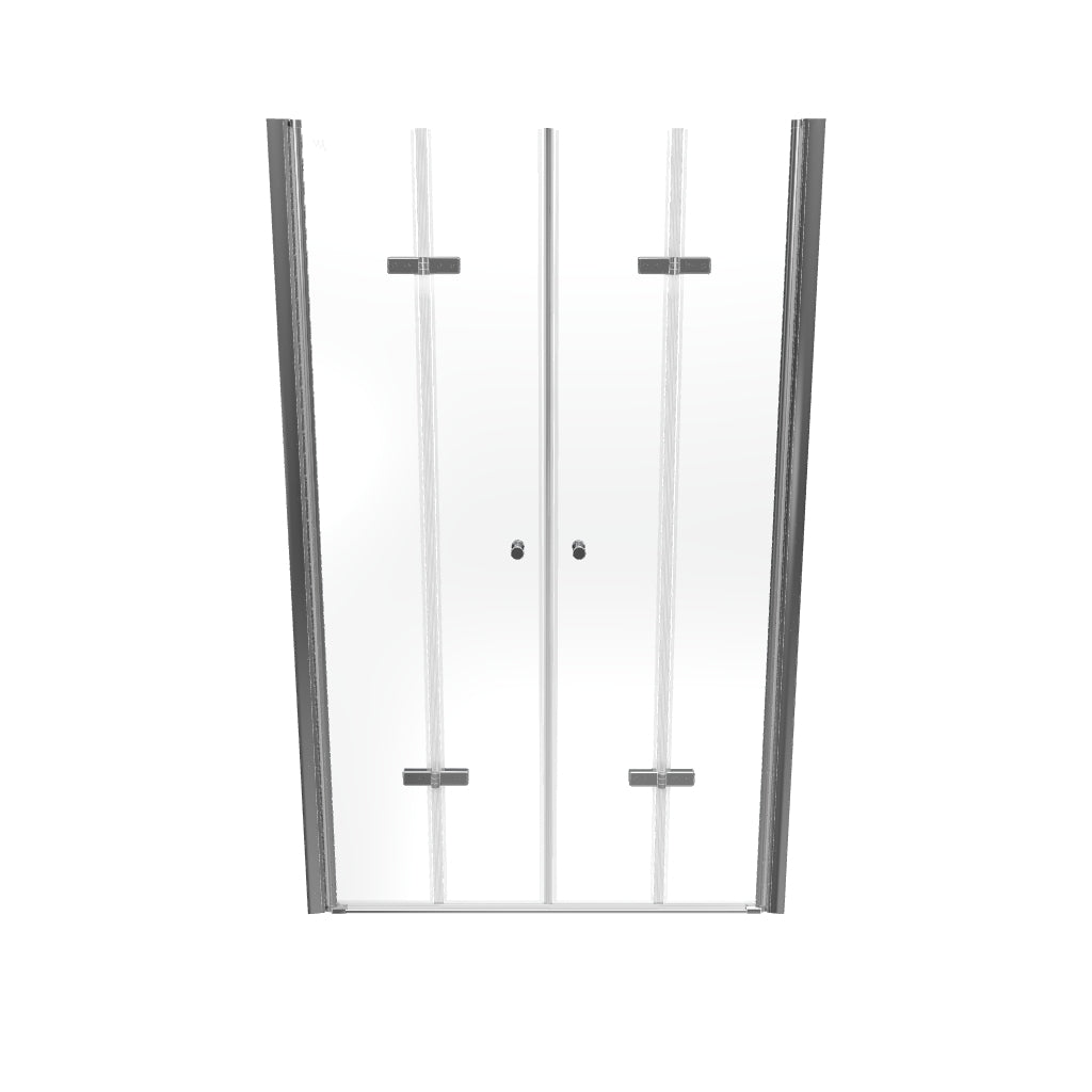 LENA - Frontal de ducha con puertas plegables en vidrio templado