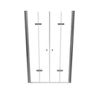 LENA - Frontal de ducha con puertas plegables en vidrio templado esmerilado