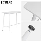 EDWARD - Mesa de bar 110x50x90 cm - estructura metálica robusta, pies antideslizantes, montaje fácil