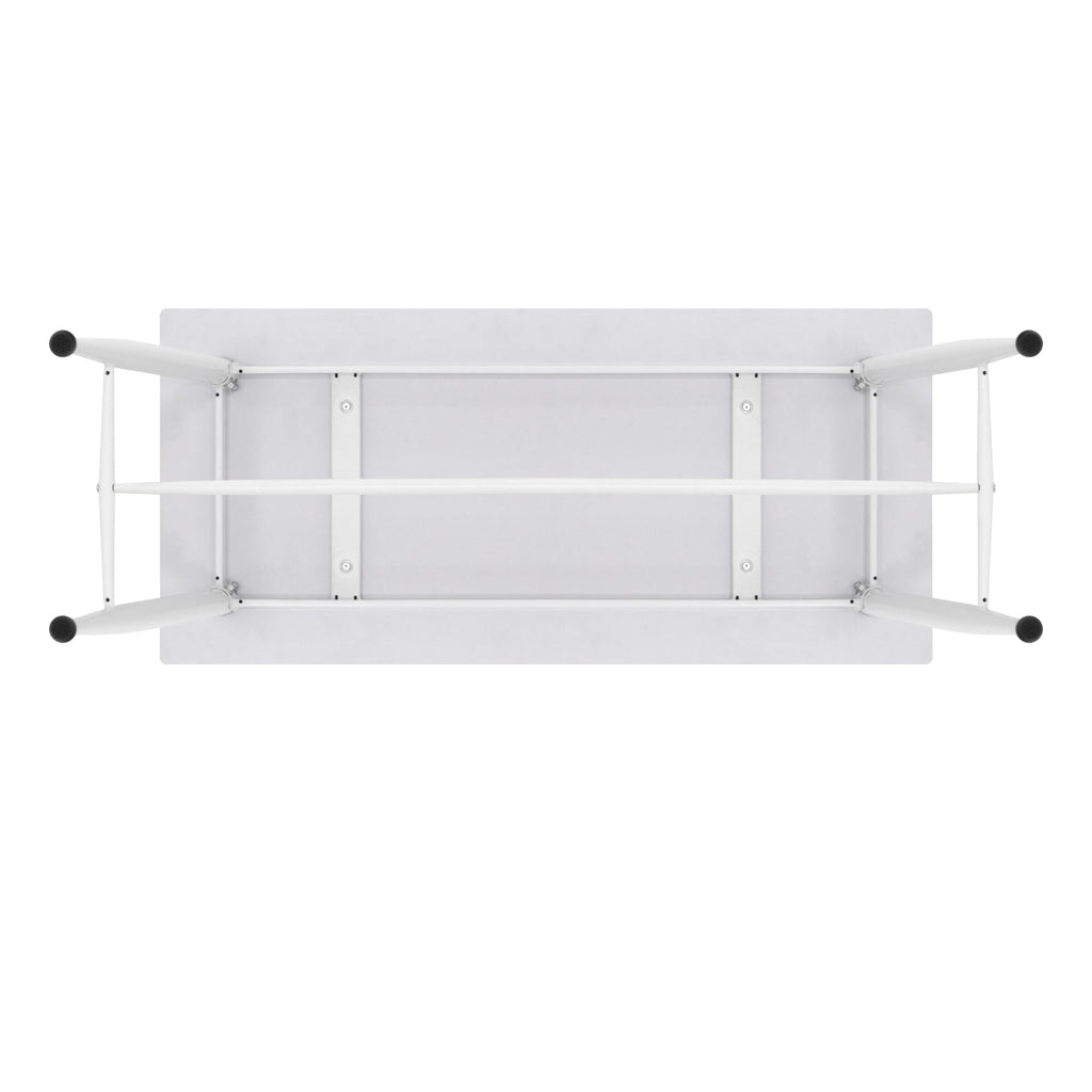 EDWARD - Mesa de bar 110x50x90 cm - estructura metálica robusta, pies antideslizantes, montaje fácil