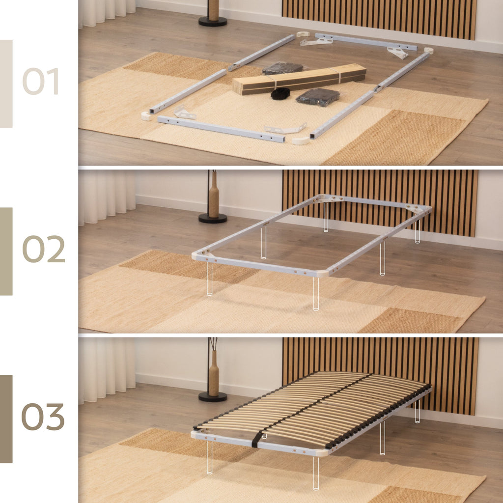 IF02 - Somier ortopédico multiláminas con estructura metálica reforzada - con o sin patas