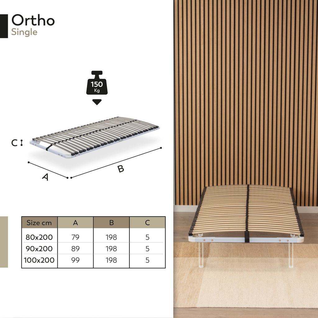 IF02 - Somier ortopédico multiláminas con estructura metálica reforzada - con o sin patas