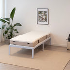 SAPPHO - Letto piattaforma metallico con spazio contenitivo di 31 cm - Nero o Bianco