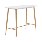 EDWARD - Mesa de bar 110x50x90 cm - estructura metálica robusta, pies antideslizantes, montaje fácil